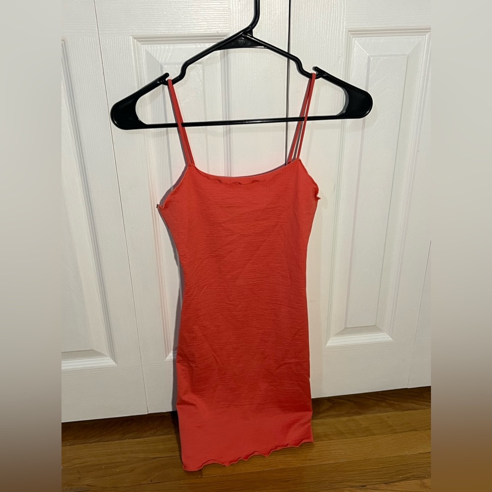 Simple peach colored dress